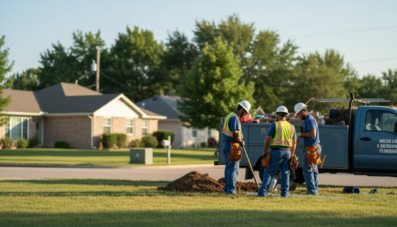 Residential water line and bathroom plumbing service in Dallas, OR